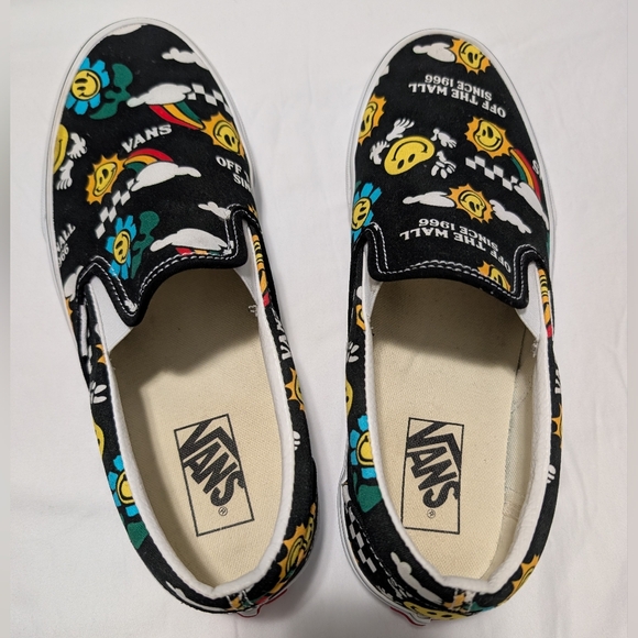 Vans Black Slip-On Sneakers 'Better days' Size 9M/10.5W - Picture 4 of 5